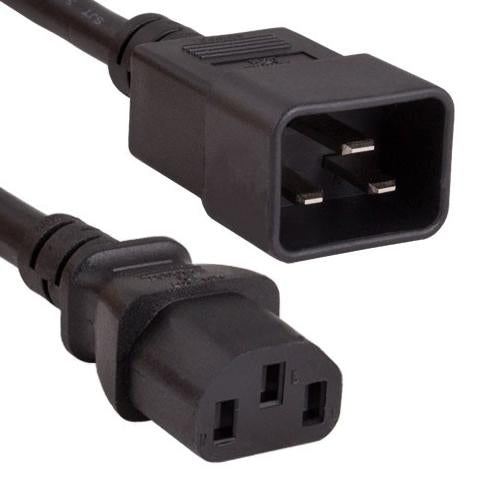 4Ft 14AWG 15A 250V Power Cord (IEC320 C13 to IEC320 C20)