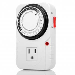 Mechanical Timer 24 Hour Single 3-Prong Outlet